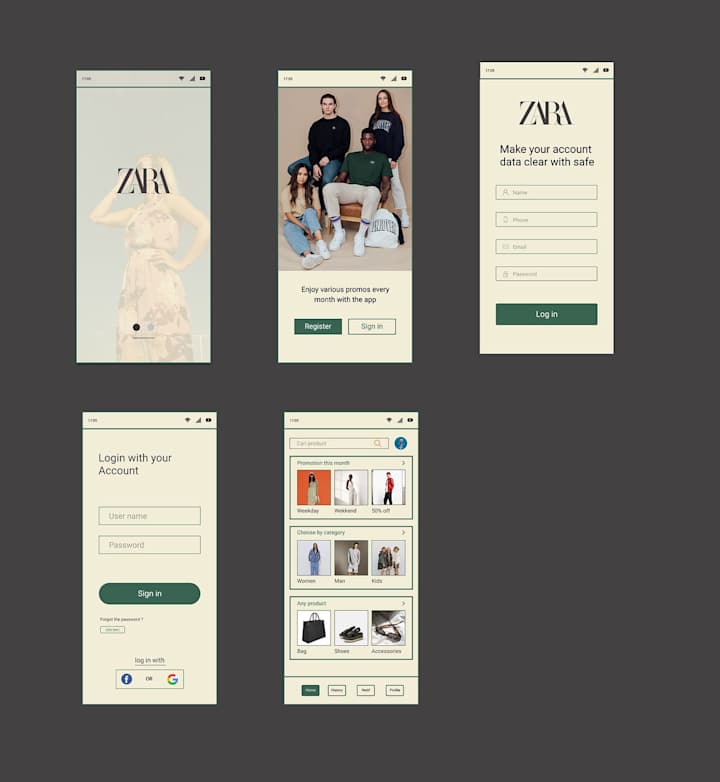 Cover image for Redesign Zara app ( Hight fidelity — parth one )