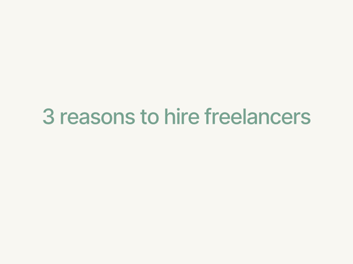 Cover image for Why Work with Freelancers 