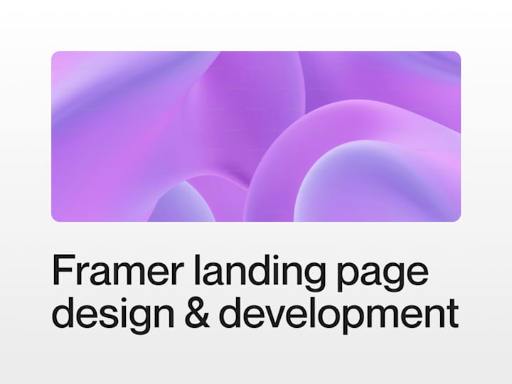 Cover image for Framer landing page development