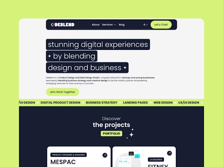 Cover image for DeBlend: Framer Website, Branding & Motion-design