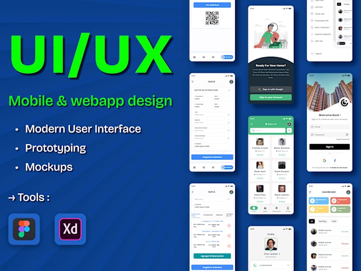 Cover image for I will design creative mobile app UI UX in figma