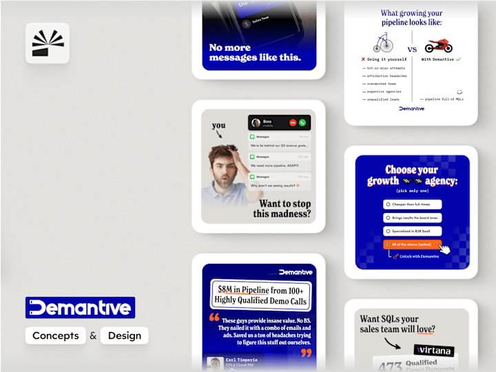 Cover image for Ad Concepts + Designs for Demantive