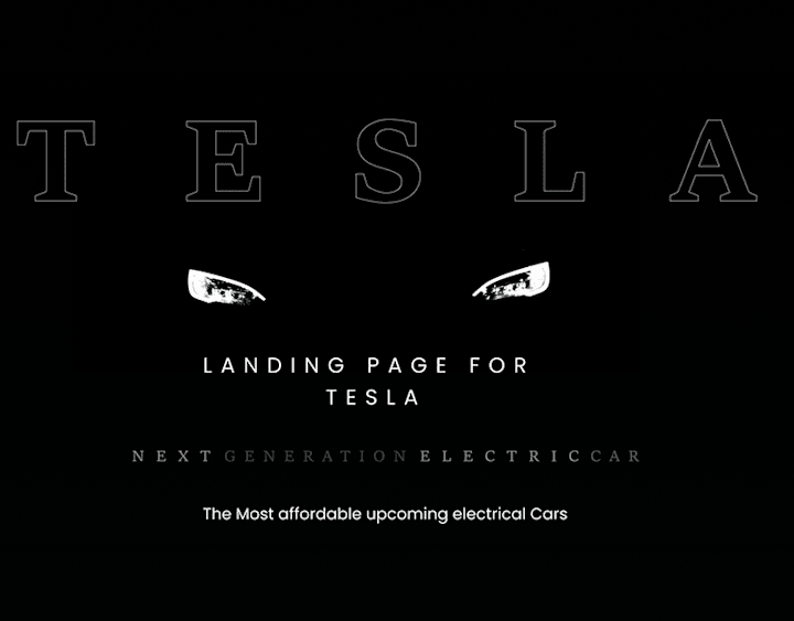 Cover image for TESLA Landing Page on Behance