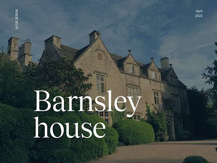 Cover image for Barnsley House - Landing page for hotel