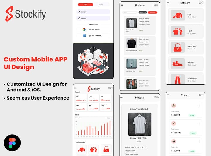 Cover image for Inventory Management Mobile App UI Design for Stockify
