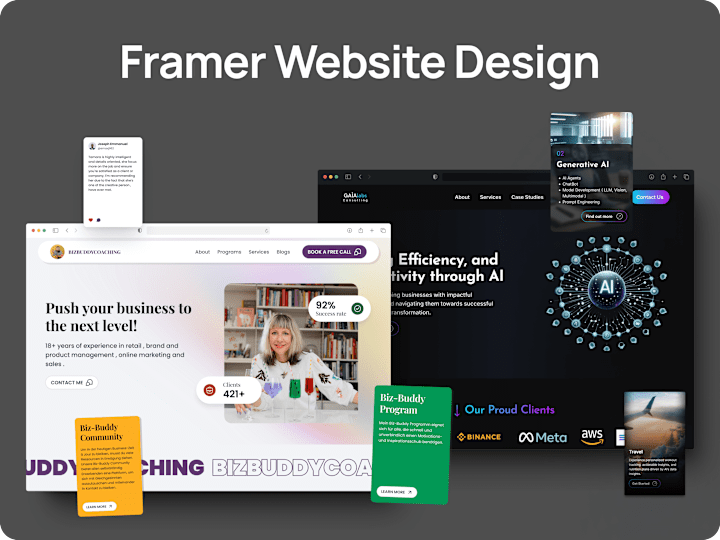 Cover image for Framer Websites Built to Convert Visitors into Clients