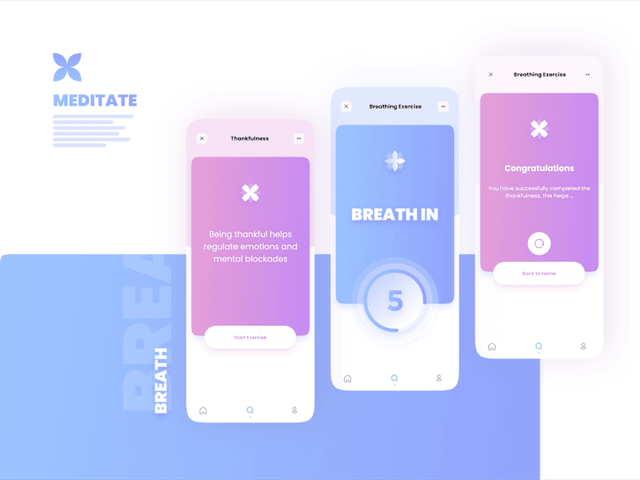 Cover image for Luna - Mental Health App | Exercises | Meditation | Figma | UI