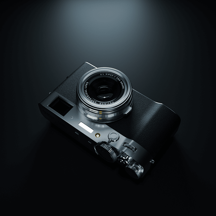 Cover image for Fujifilm X100v - Modeling, Texturing & Rendering on Behance