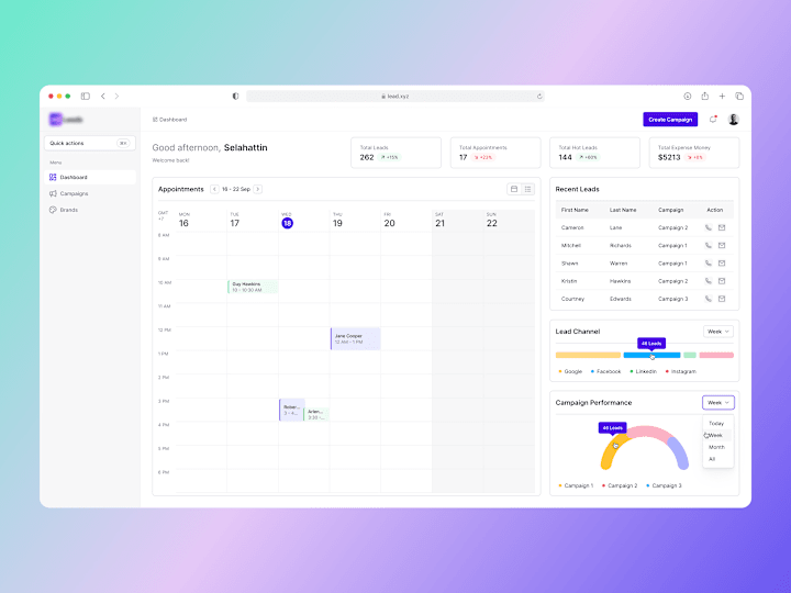 Cover image for Lead Generation SaaS - Product Design