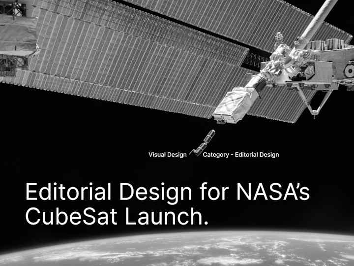 Cover image for Editorial Design for NASA’s  CubeSat Launch.