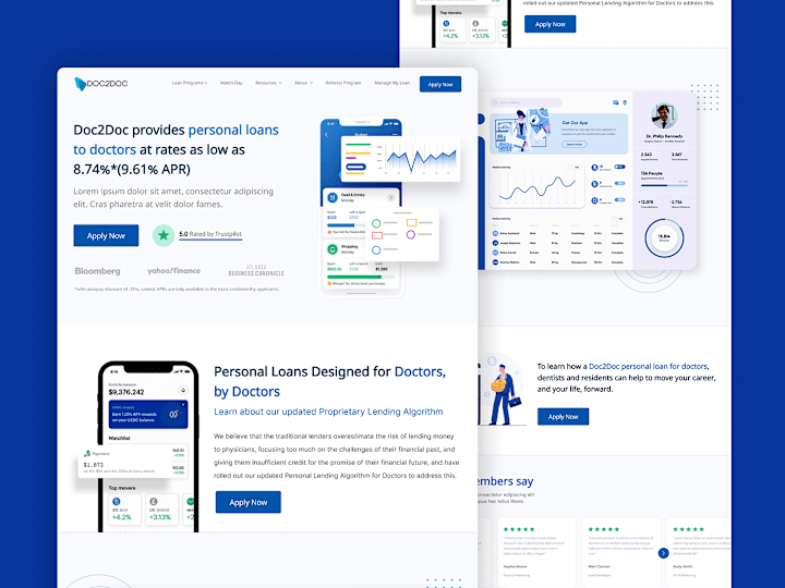 Cover image for Doc2Doc Website Redesign on Behance