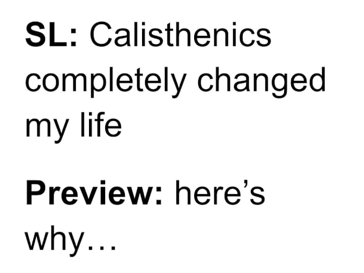 Cover image for Calisthenics completely changed my life (Email copy)