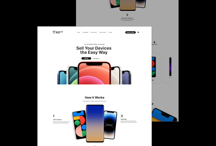Cover image for Online Phone Repair Landing page Design