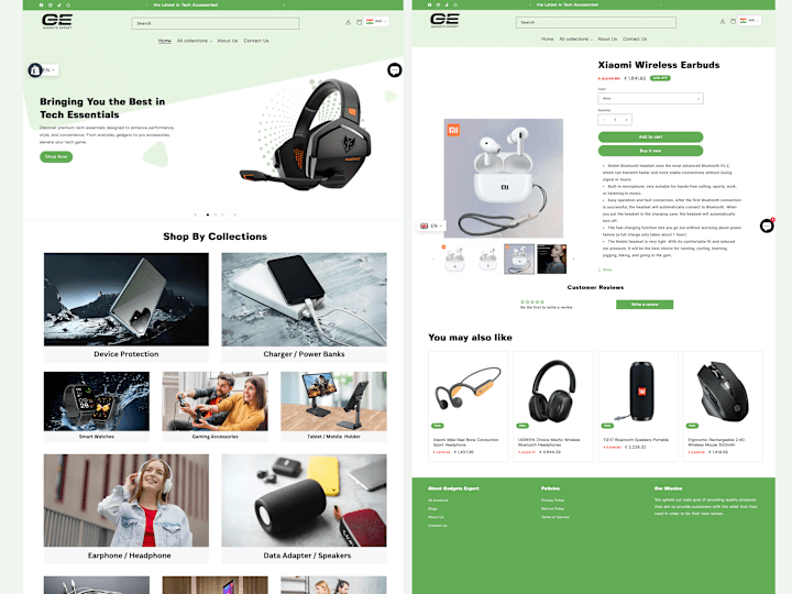 Cover image for Gadgets Expert Tech Accesories | Shopify Website