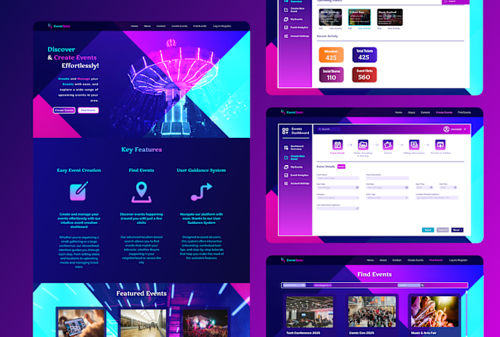 Cover image for Event Management Website with User Guidance System