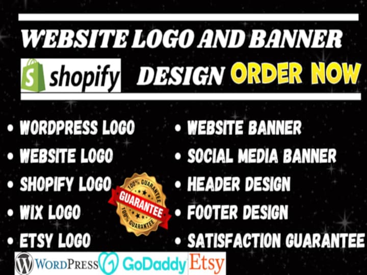 Cover image for shopify etsy amazon wix wordpress banner, logo and flyer design
