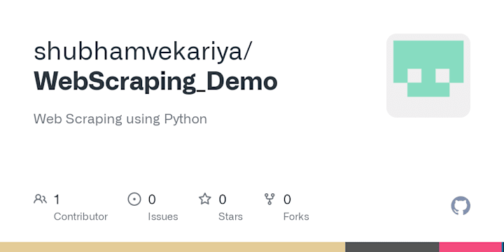 Cover image for shubhamvekariya/WebScraping_Demo