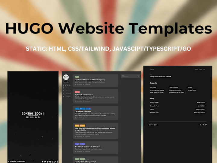 Cover image for HUGO templates