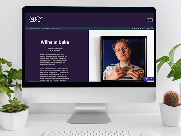 Cover image for Recording Artist: Wilhelm Duke | UI Website Design 