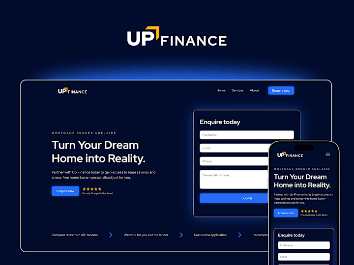 Cover image for Up Finance Brand and Website Development