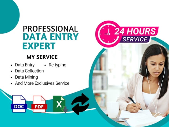 Cover image for I will do data entry, copy paste and excel work for you