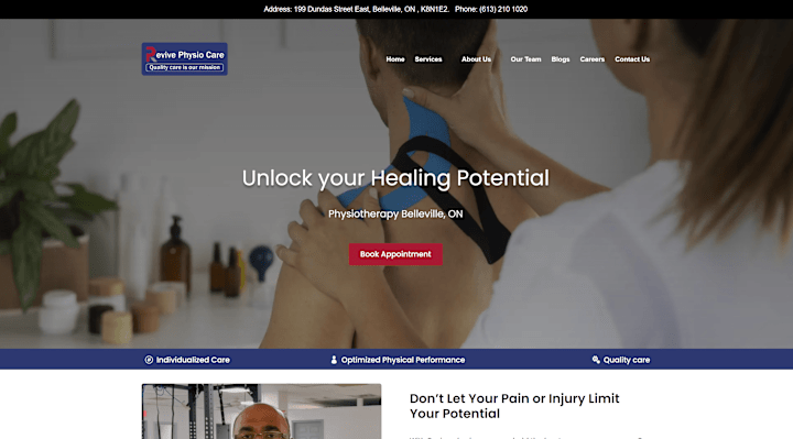 Cover image for Revive Physio care | WordPress Website