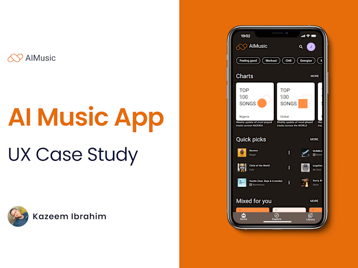 Cover image for AI Music App UX Case Study
