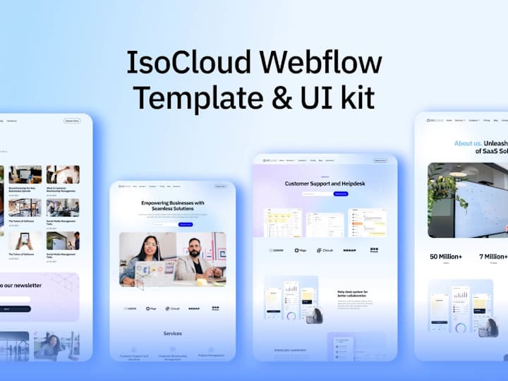 Cover image for IsoCloud: Technology Website Template. UX/UI and Webflow