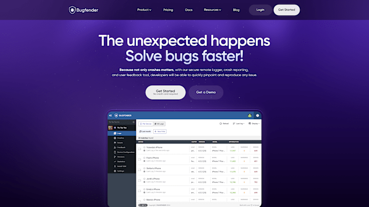 Cover image for Bugfender - Solve Bugs Faster