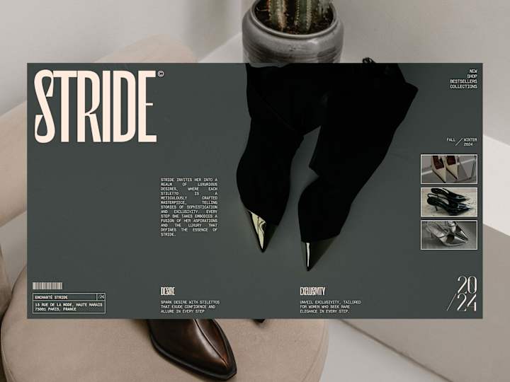 Cover image for STRIDE: Exquisite stiletto  for women who seek the extraordinary