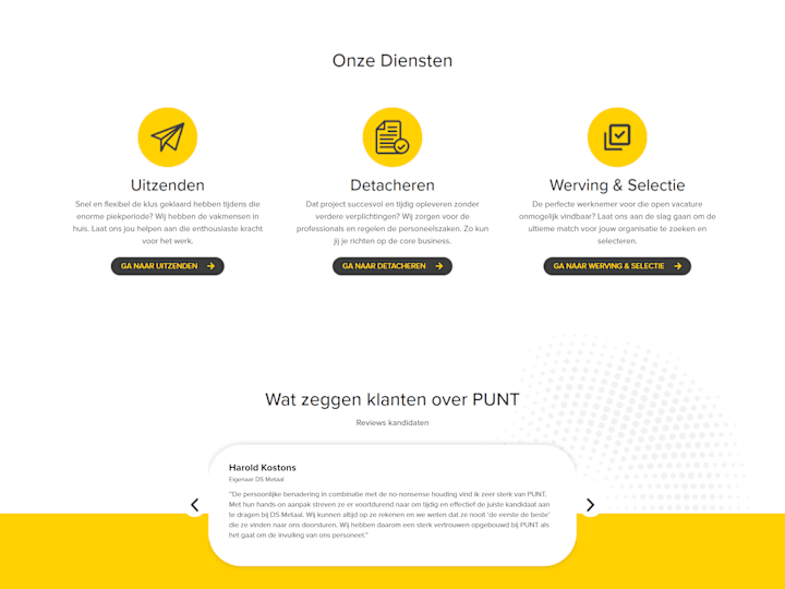 Cover image for PUNT personeelsdiensten - Home