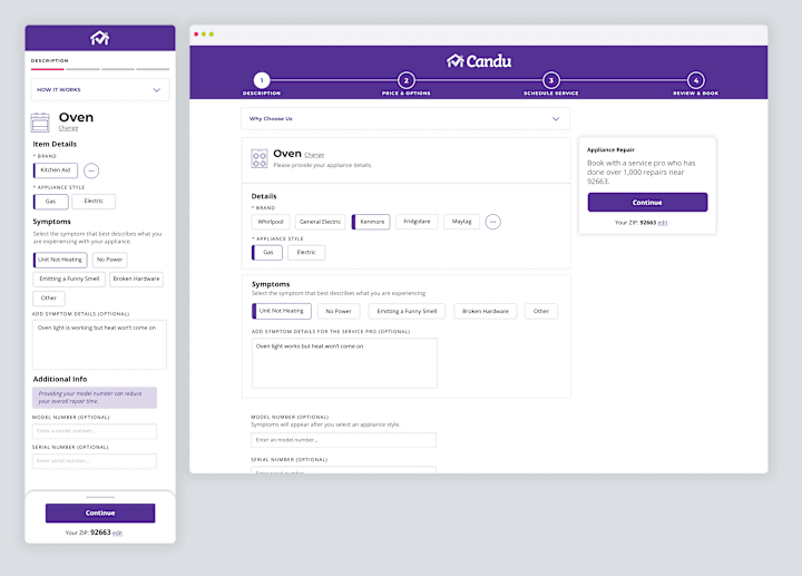 Cover image for Candu - UX for On-Demand Home Repair