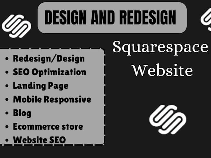 Cover image for I will create design and redesign squarespace website 