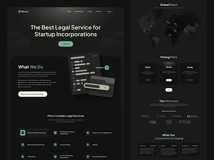 Cover image for Legal Services Startup - Landing Page
