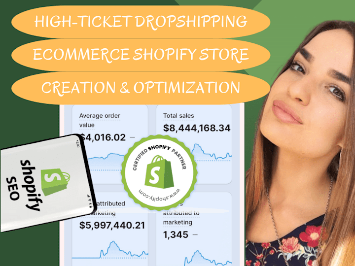 Cover image for high ticket dropshipping ecommerce shopify store setup