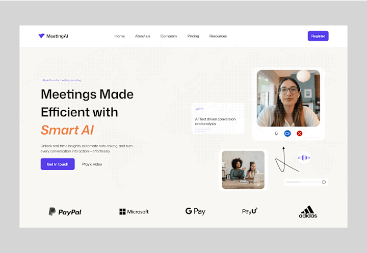 Cover image for MeetingAI Hero page 