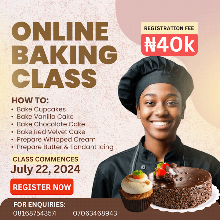 Cover image for Baking Class Flyer Design