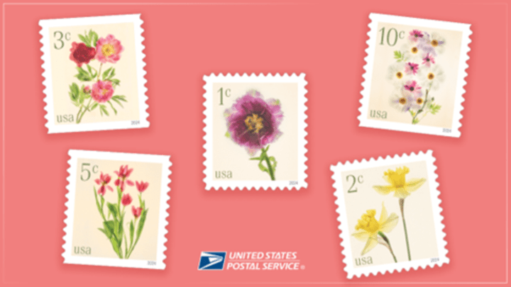 Cover image for USPS Unveils Graceful Low-Denomination Flower Stamps