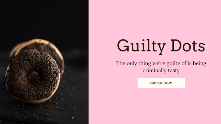 Cover image for Guilty Dots – Vegan Chocolate Doughnuts Brand - Spec