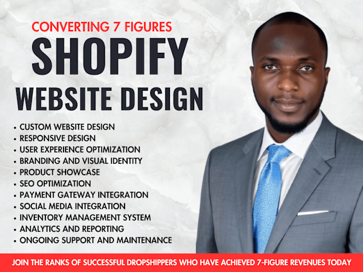 Cover image for 7 Figures Shopify Dropshipping Store Website Design