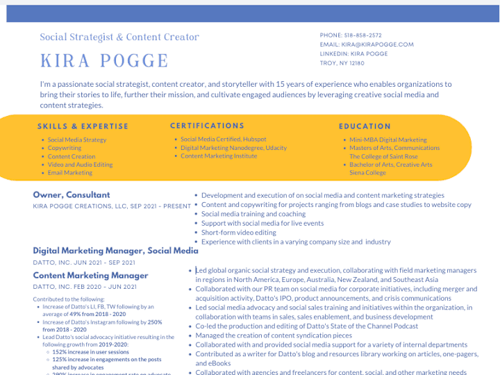 Cover image for 2024: Kira Pogge Brewka Resume