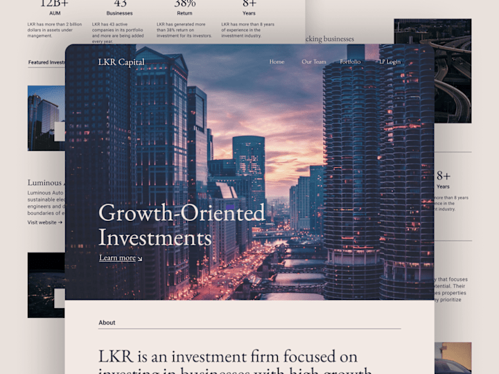 Cover image for Website for Investment Firm using Figma and Framer