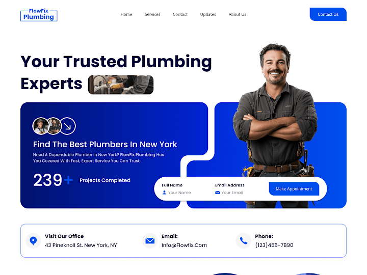 Cover image for Flowfix Plumbing: A Modern Website for Local Plumbing Businesses