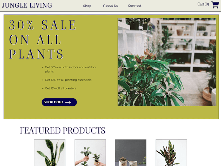 Cover image for Plant Shop Website Design