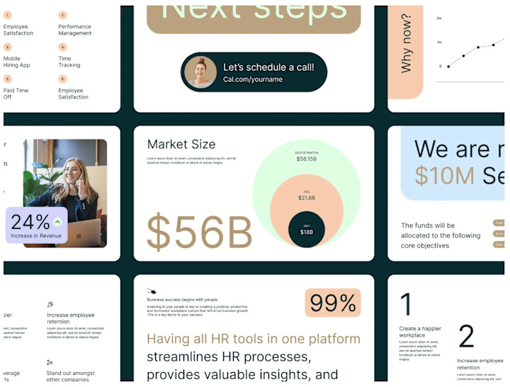 Cover image for Pitch deck for an HR company