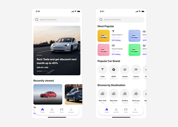 Cover image for Car rent app design