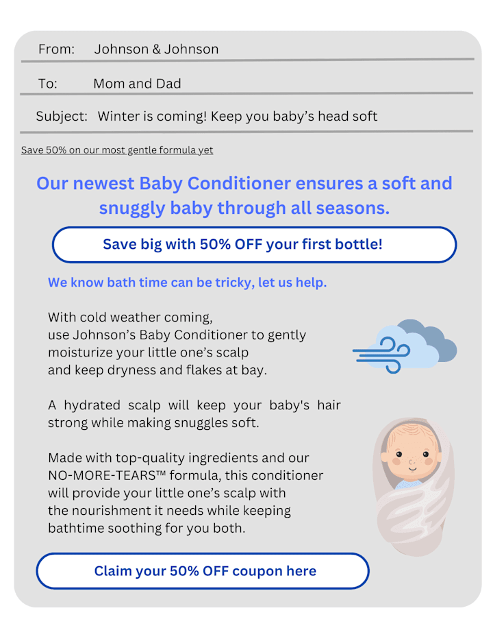 Cover image for Johnson & Johnson Email Spec Piece