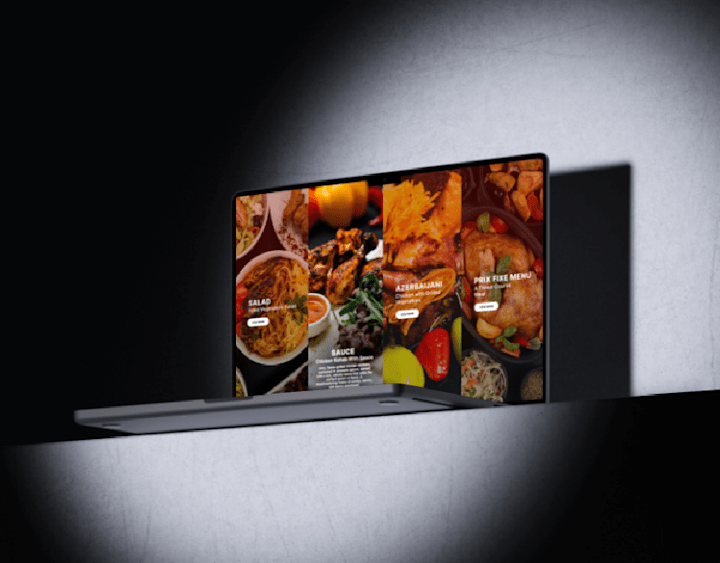 Cover image for Menu Screen for A Restaurant's Website | Branding