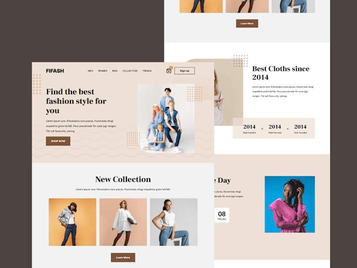 Cover image for Clothing Fast Fashion - E-commerce Homepage