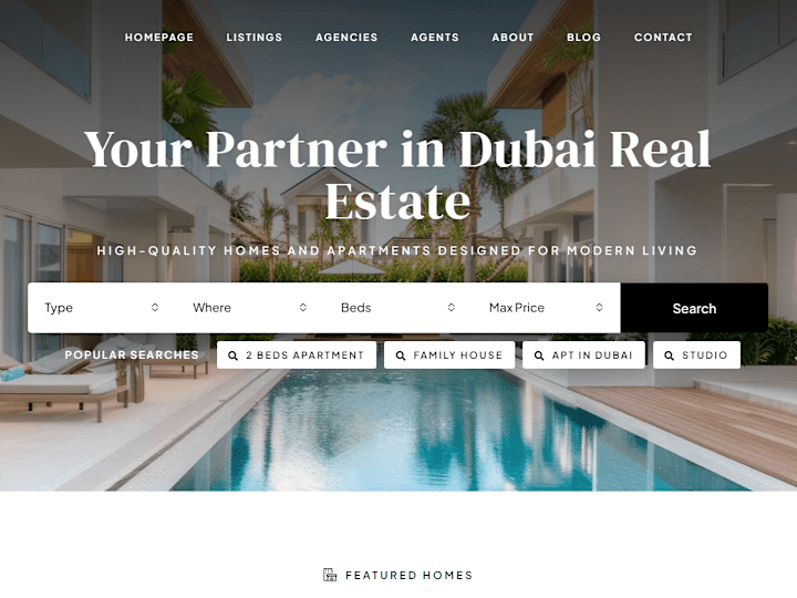 Cover image for Real Estate Website